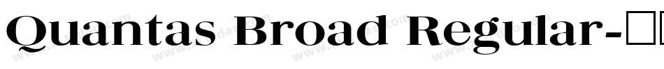 Quantas Broad Regular字体转换